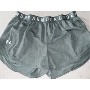 Under Armour Loose Heat Gear Shorts Womens XL‎ Green Running Gym UA 3" Inseam